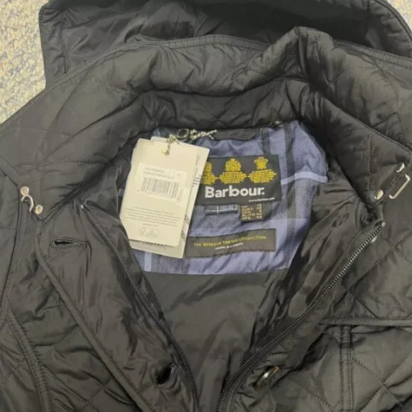 BARBOUR Finstown Hooded Belted Quilt Trench jacket MSRP$395 British Luxury